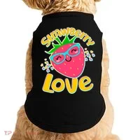 Cute Strawberry Love Doggie Tank thumb 0