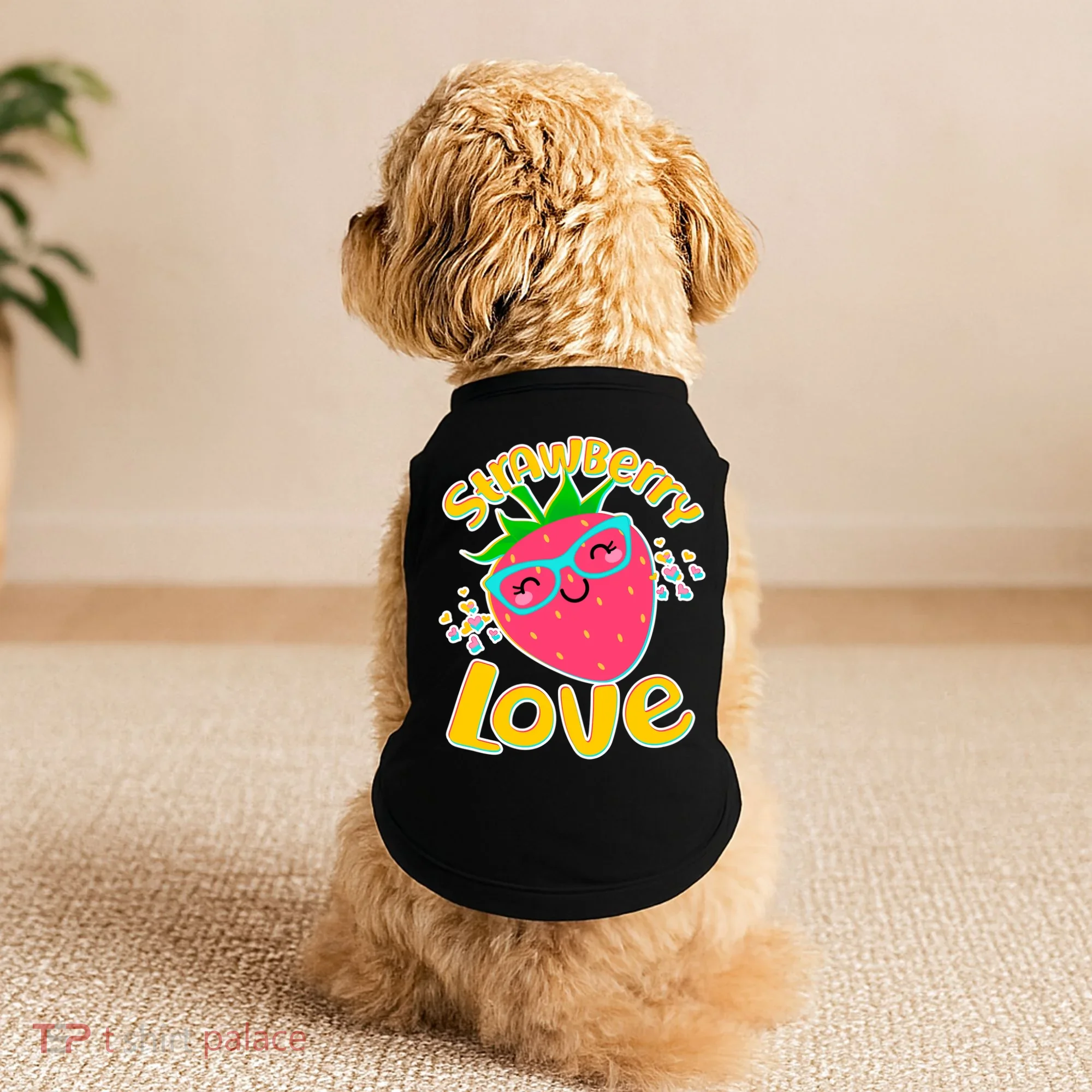 Cute Strawberry Love Doggie Tank