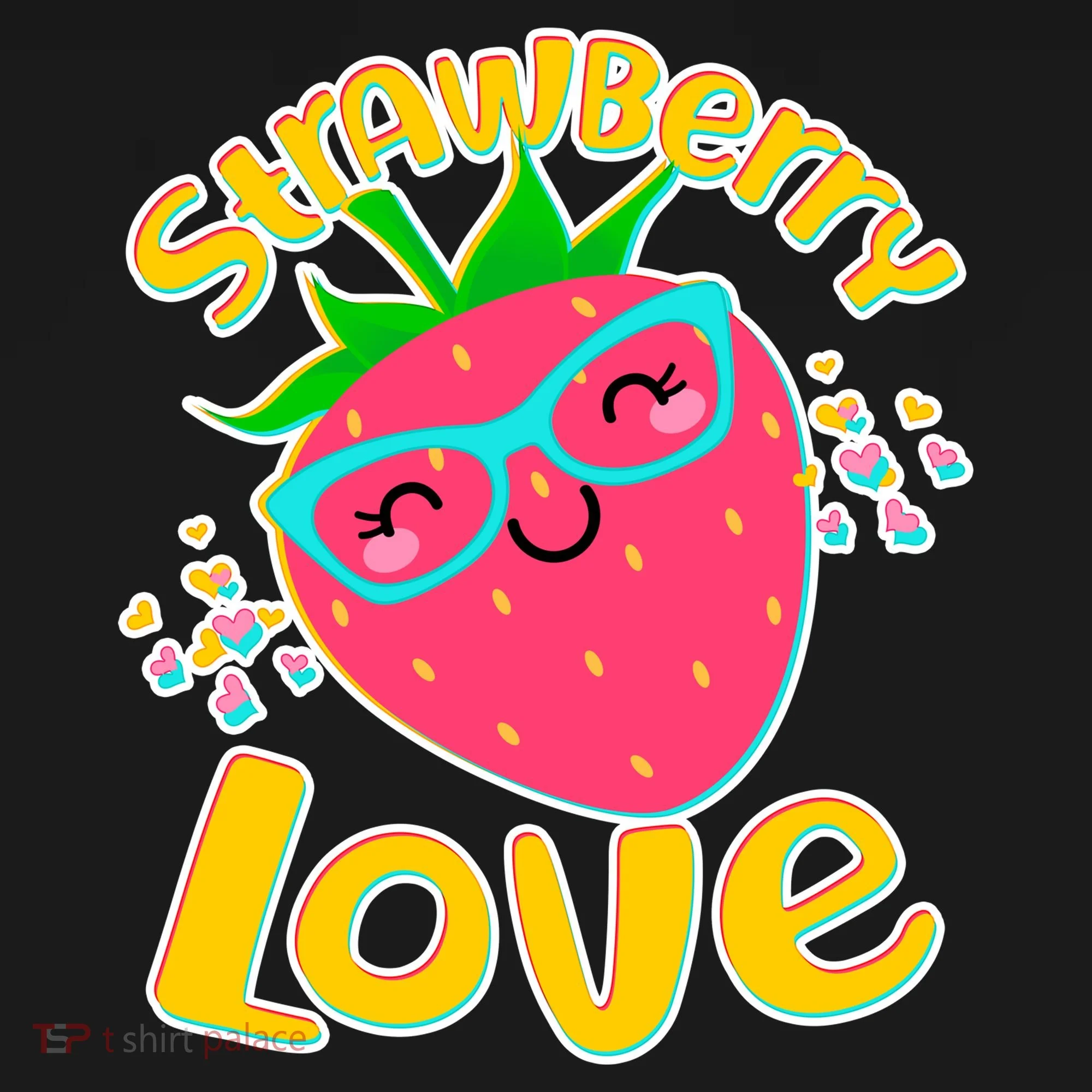 Cute Strawberry Love Doggie Tank