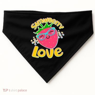 Cute Strawberry Love USA-Made Doggie Bandana