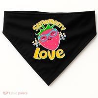 Cute Strawberry Love USA-Made Doggie Bandana thumb 0