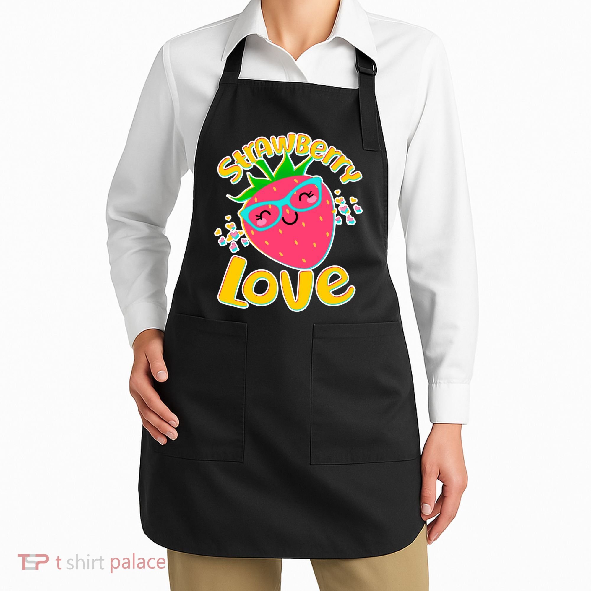 Cute Strawberry Love Apron