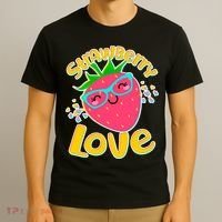 Cute Strawberry Love T-Shirt thumb 3