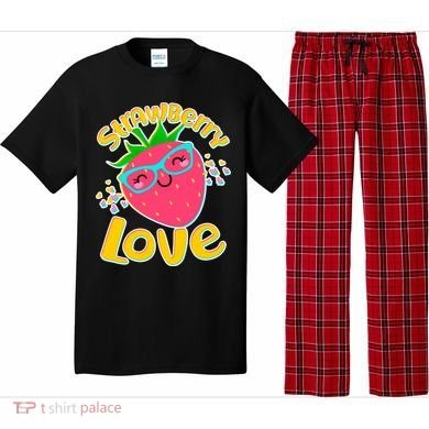 Cute Strawberry Love Pajama Set