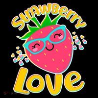 Cute Strawberry Love Ornament thumb 1