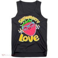 Cute Strawberry Love Tank Top thumb 0