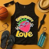Cute Strawberry Love Tank Top thumb 4