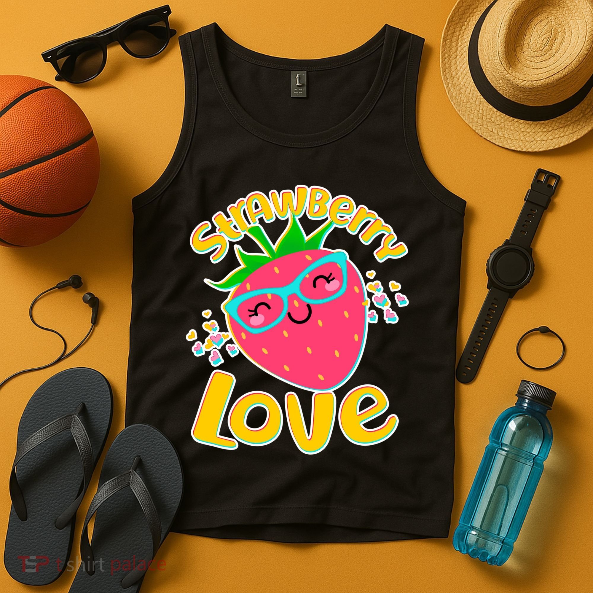 Cute Strawberry Love Tank Top