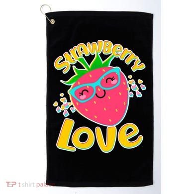 Cute Strawberry Love Golf Towel