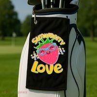 Cute Strawberry Love Golf Towel thumb 2