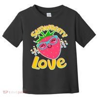 Cute Strawberry Love Toddler T-Shirt thumb 0