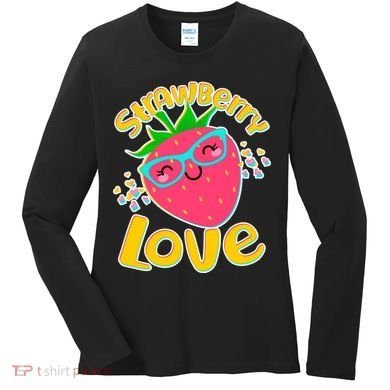 Cute Strawberry Love Women's Long Sleeve Shirt