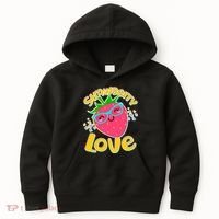Cute Strawberry Love Kids Hoodie thumb 0