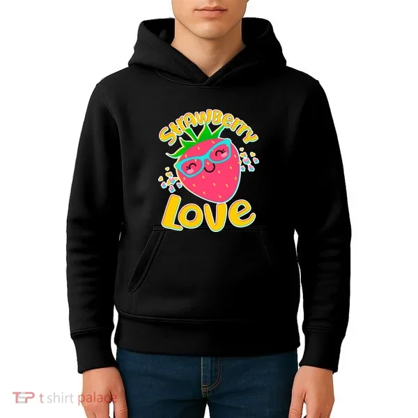 Cute Strawberry Love Kids Hoodie