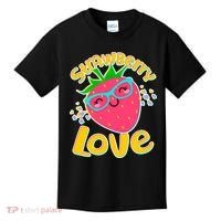 Cute Strawberry Love Kids T-Shirt thumb 0