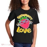 Cute Strawberry Love Kids T-Shirt thumb 2