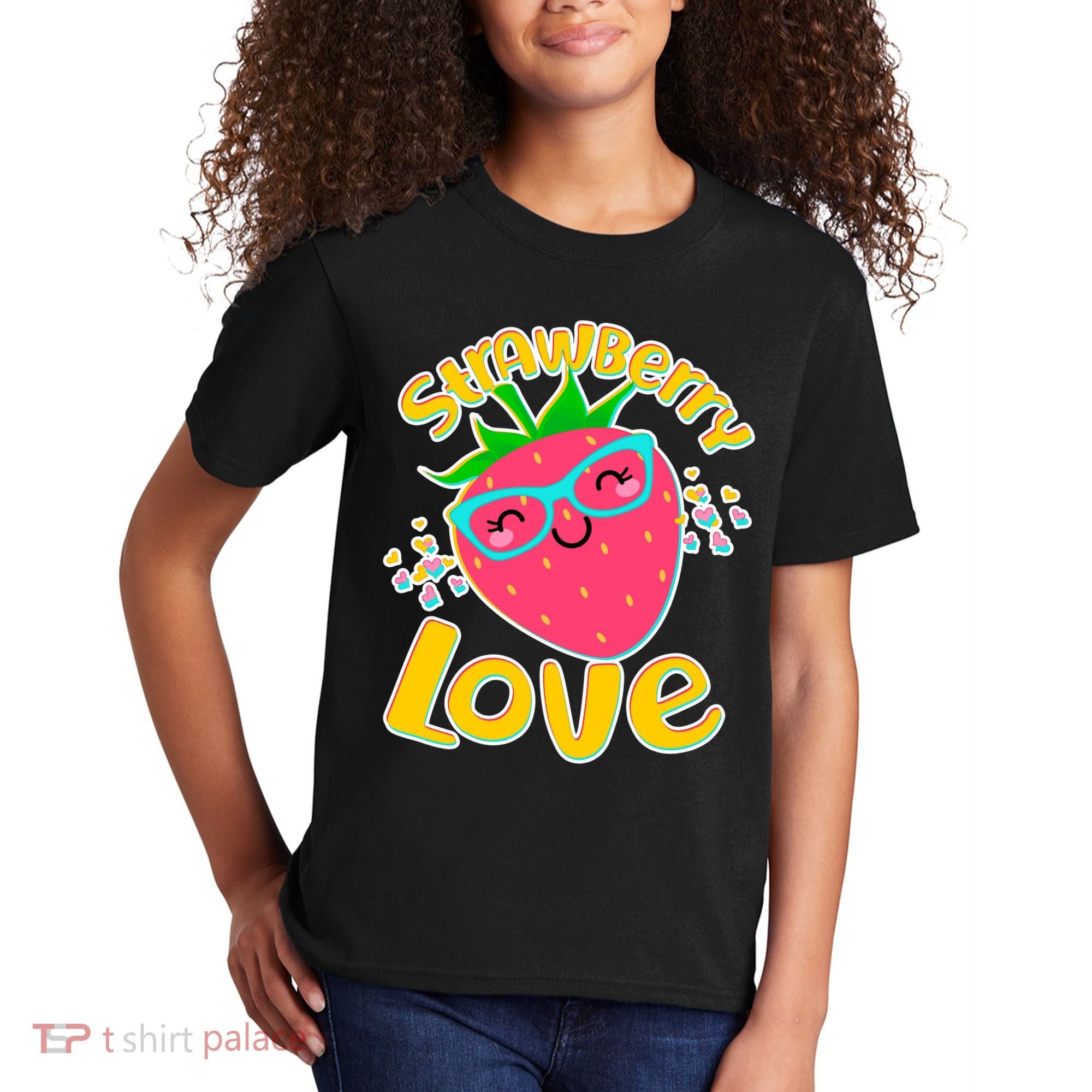 Cute Strawberry Love Kids T-Shirt