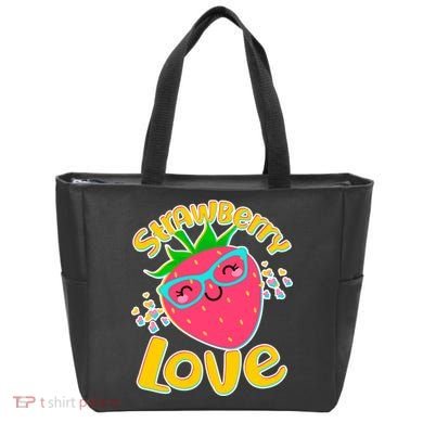 Cute Strawberry Love Tote Bag