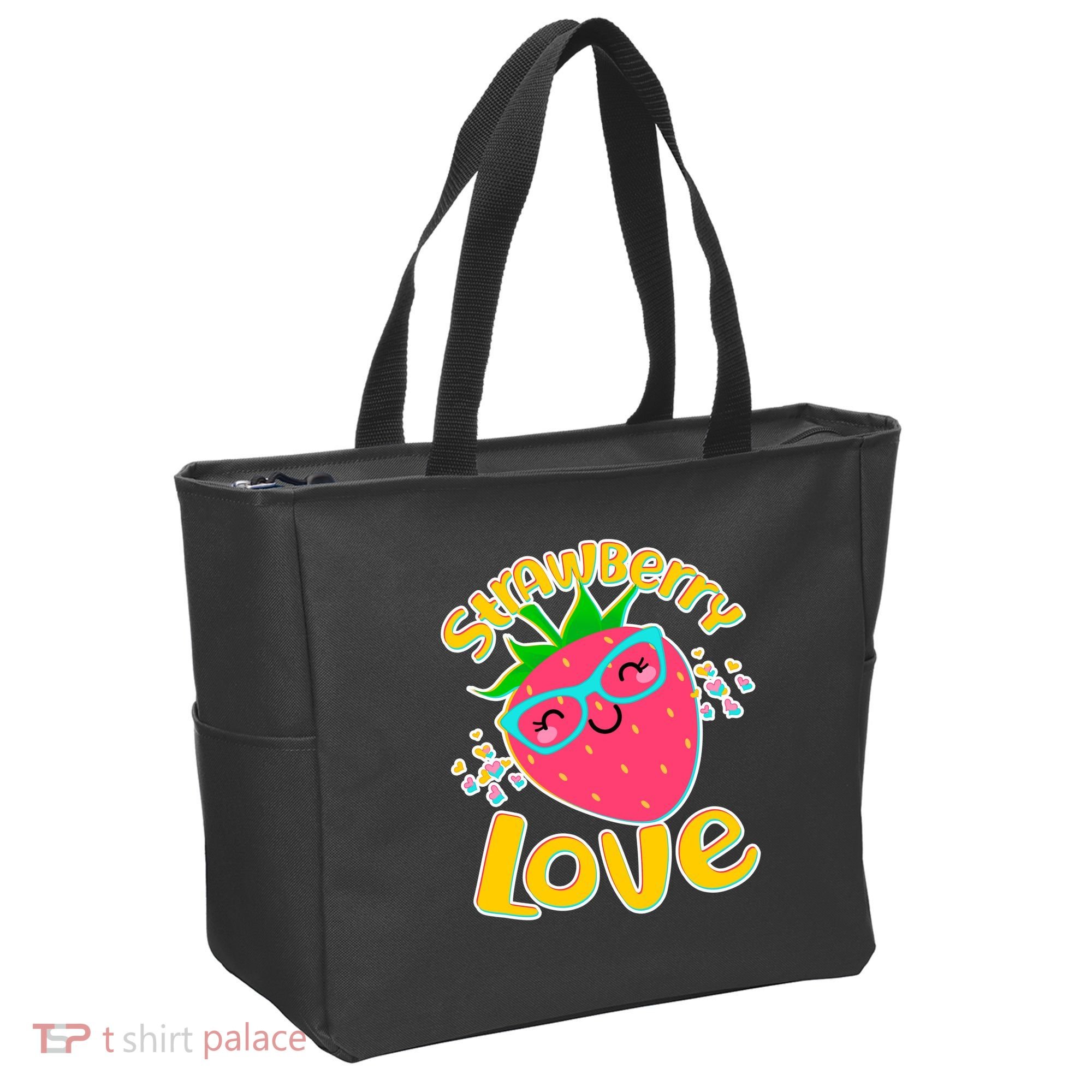 Cute Strawberry Love Tote Bag
