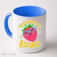 Cute Strawberry Love Coffee Mug thumb 0