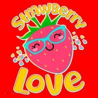 Cute Strawberry Love Santa Hat thumb 1