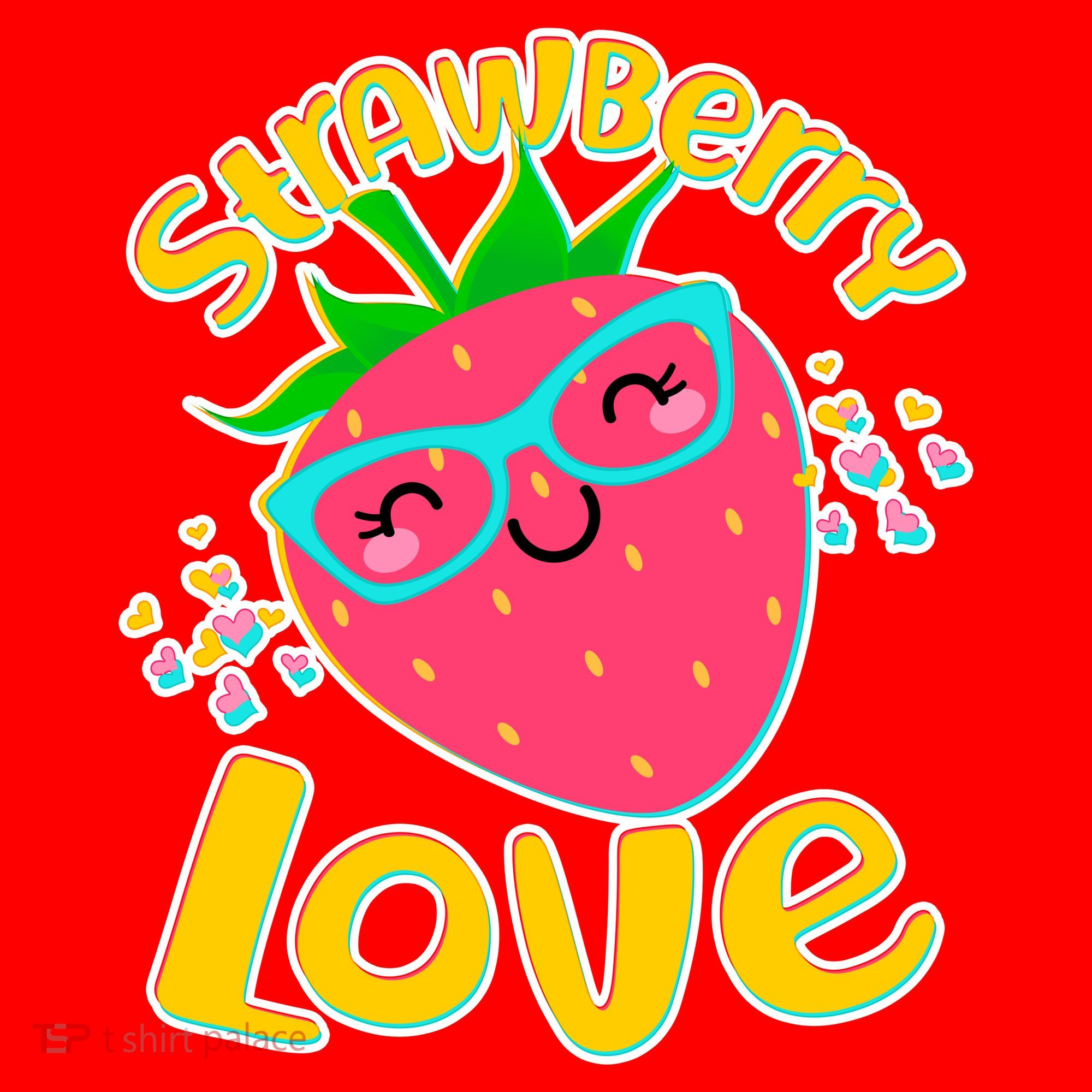Cute Strawberry Love Santa Hat