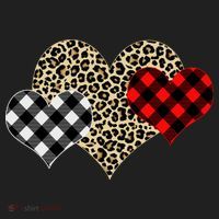 Cute Stylish Leopard Plaid Print Valentine Hearts Tumbler thumb 3