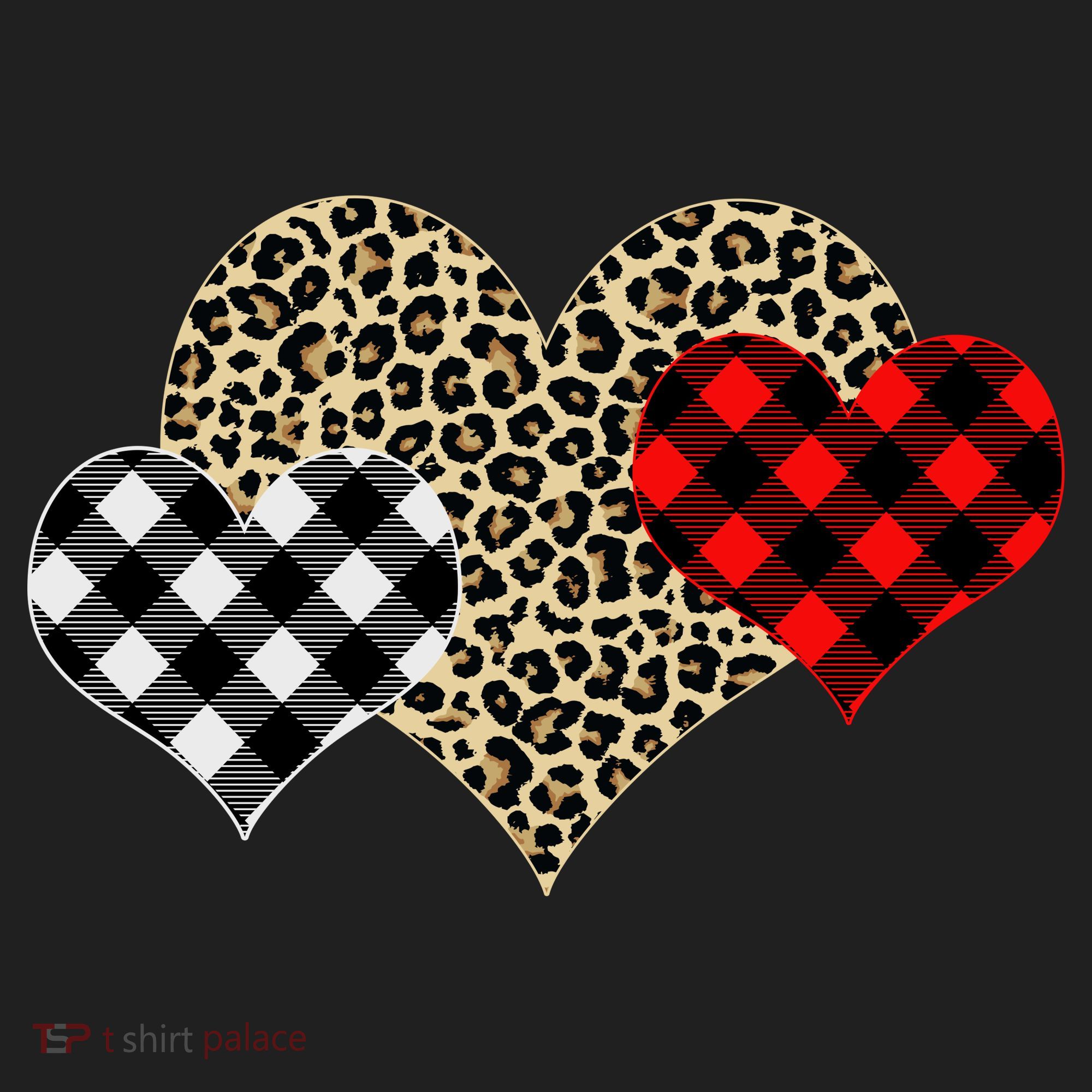 Cute Stylish Leopard Plaid Print Valentine Hearts Hat
