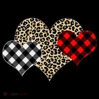 Cute Stylish Leopard Plaid Print Valentine Hearts Kids Sweatshirt thumb 2