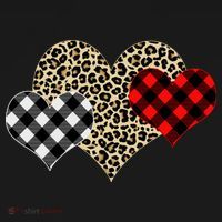 Cute Stylish Leopard Plaid Print Valentine Hearts Kids Hoodie thumb 5