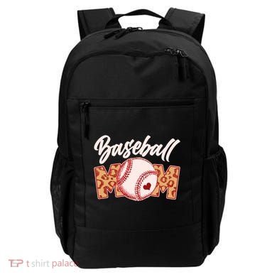Cute Stylish Leopard Print Baseball Mom Backpack