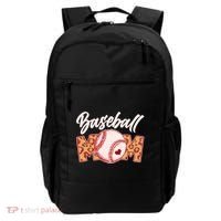 Cute Stylish Leopard Print Baseball Mom Backpack thumb 0
