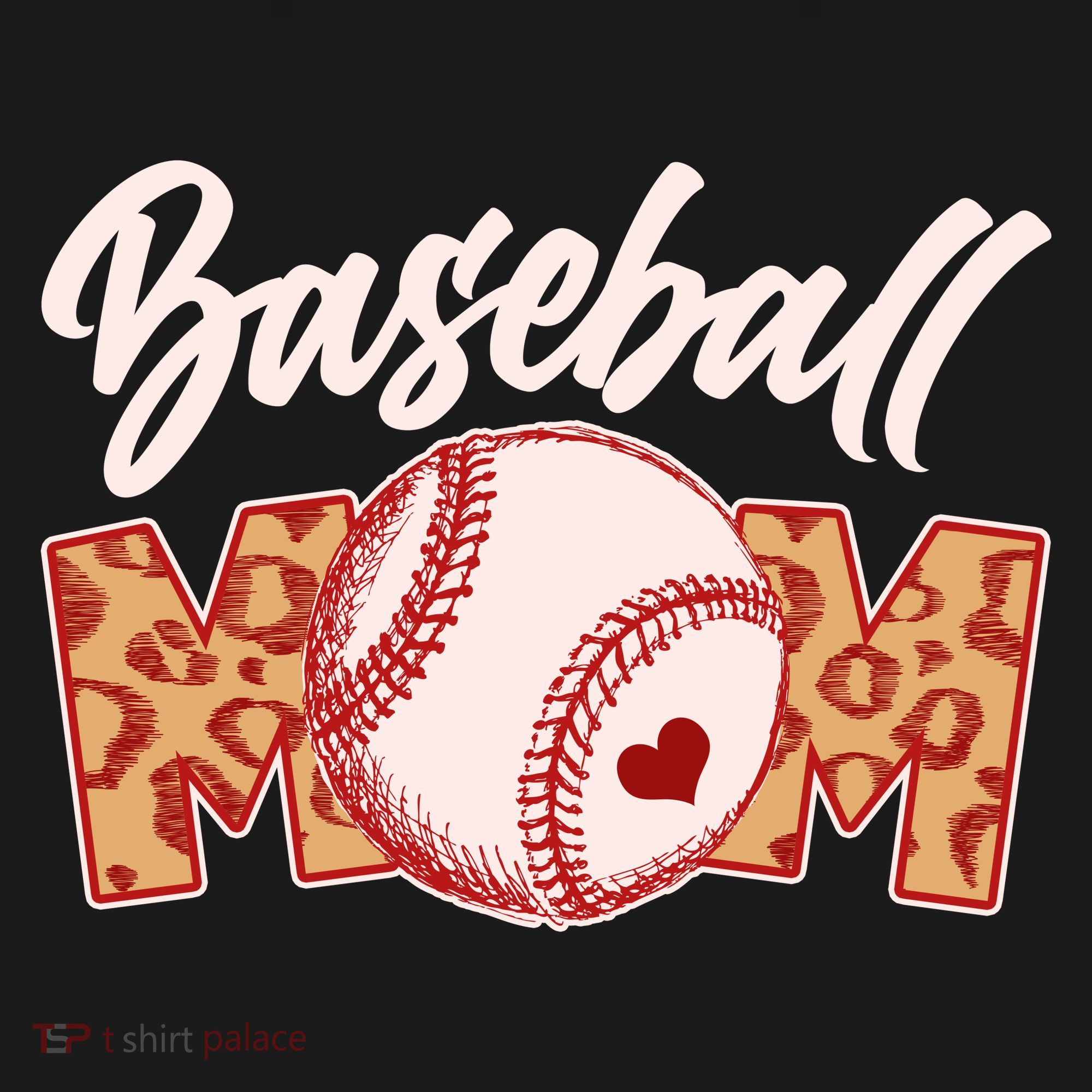 Cute Stylish Leopard Print Baseball Mom Backpack