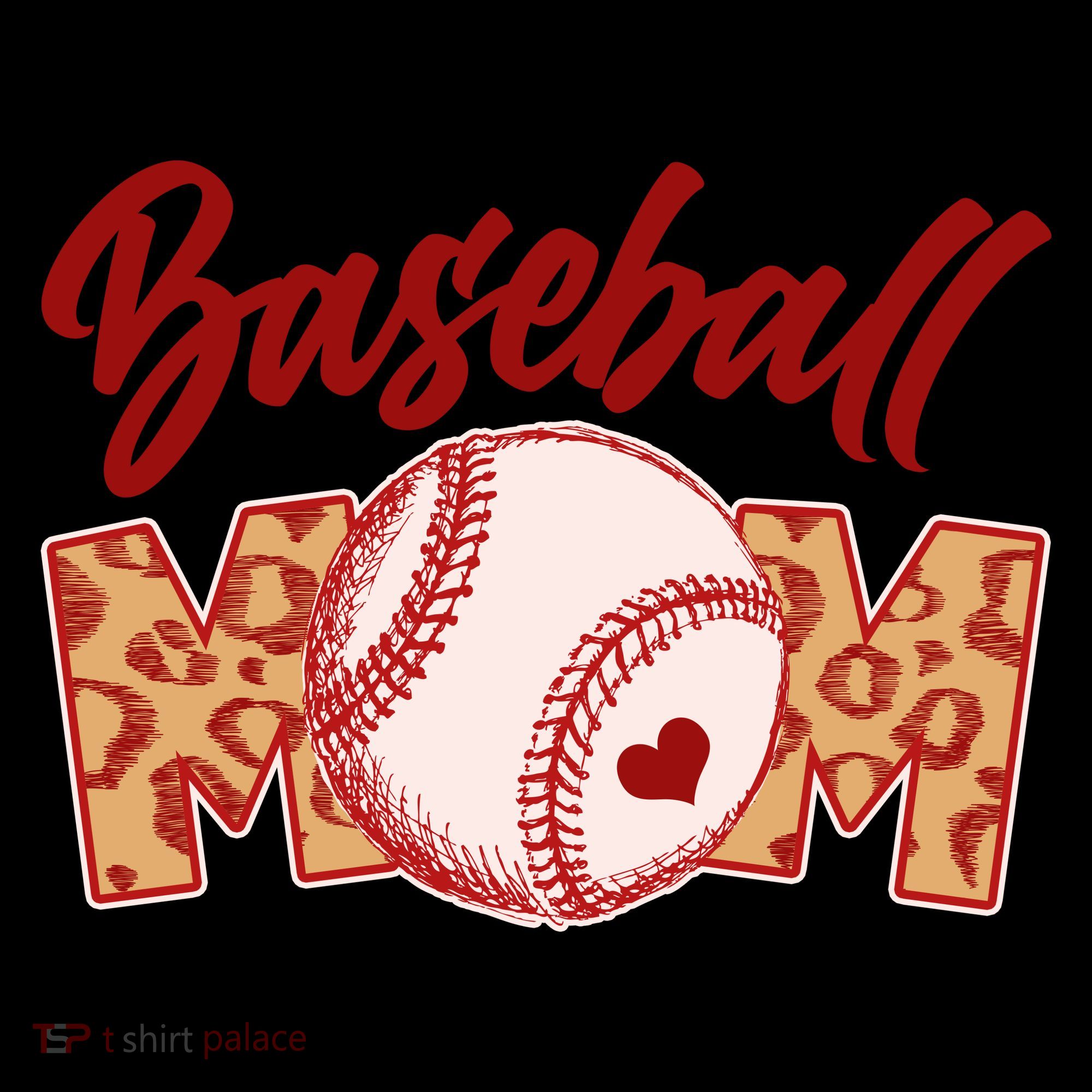 Cute Stylish Leopard Print Baseball Mom Coffee Mug