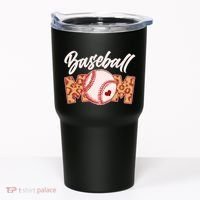 Cute Stylish Leopard Print Baseball Mom Tumbler thumb 0