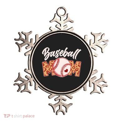 Cute Stylish Leopard Print Baseball Mom Ornament