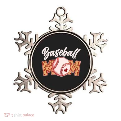 Cute Stylish Leopard Print Baseball Mom Ornament