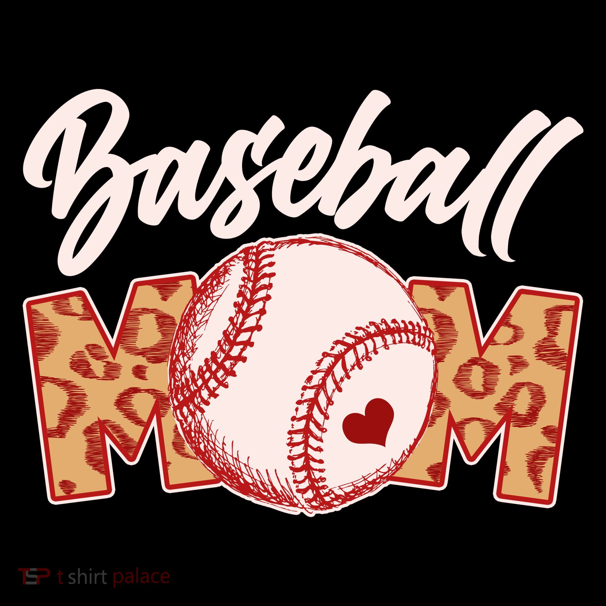 Cute Stylish Leopard Print Baseball Mom Ornament