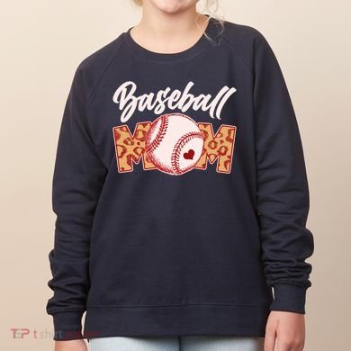 Cute Stylish Leopard Print Baseball Mom Women's Sweatshirt
