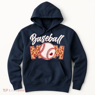 Cute Stylish Leopard Print Baseball Mom Hoodie