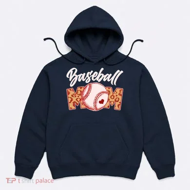 Cute Stylish Leopard Print Baseball Mom Hoodie