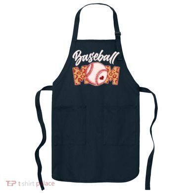 Cute Stylish Leopard Print Baseball Mom Apron