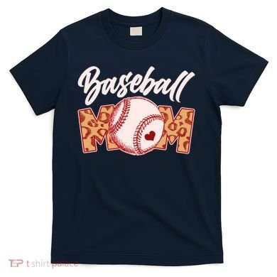 Cute Stylish Leopard Print Baseball Mom T-Shirt