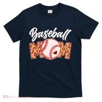 Cute Stylish Leopard Print Baseball Mom T-Shirt thumb 0