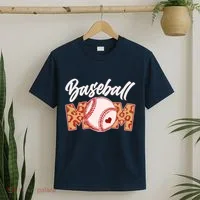 Cute Stylish Leopard Print Baseball Mom T-Shirt thumb 2
