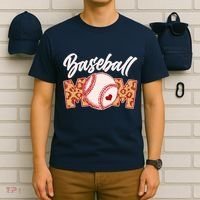 Cute Stylish Leopard Print Baseball Mom T-Shirt thumb 6