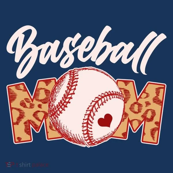 Cute Stylish Leopard Print Baseball Mom T-Shirt