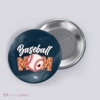Cute Stylish Leopard Print Baseball Mom Button thumb 0