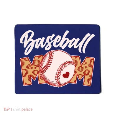 Cute Stylish Leopard Print Baseball Mom Mousepad