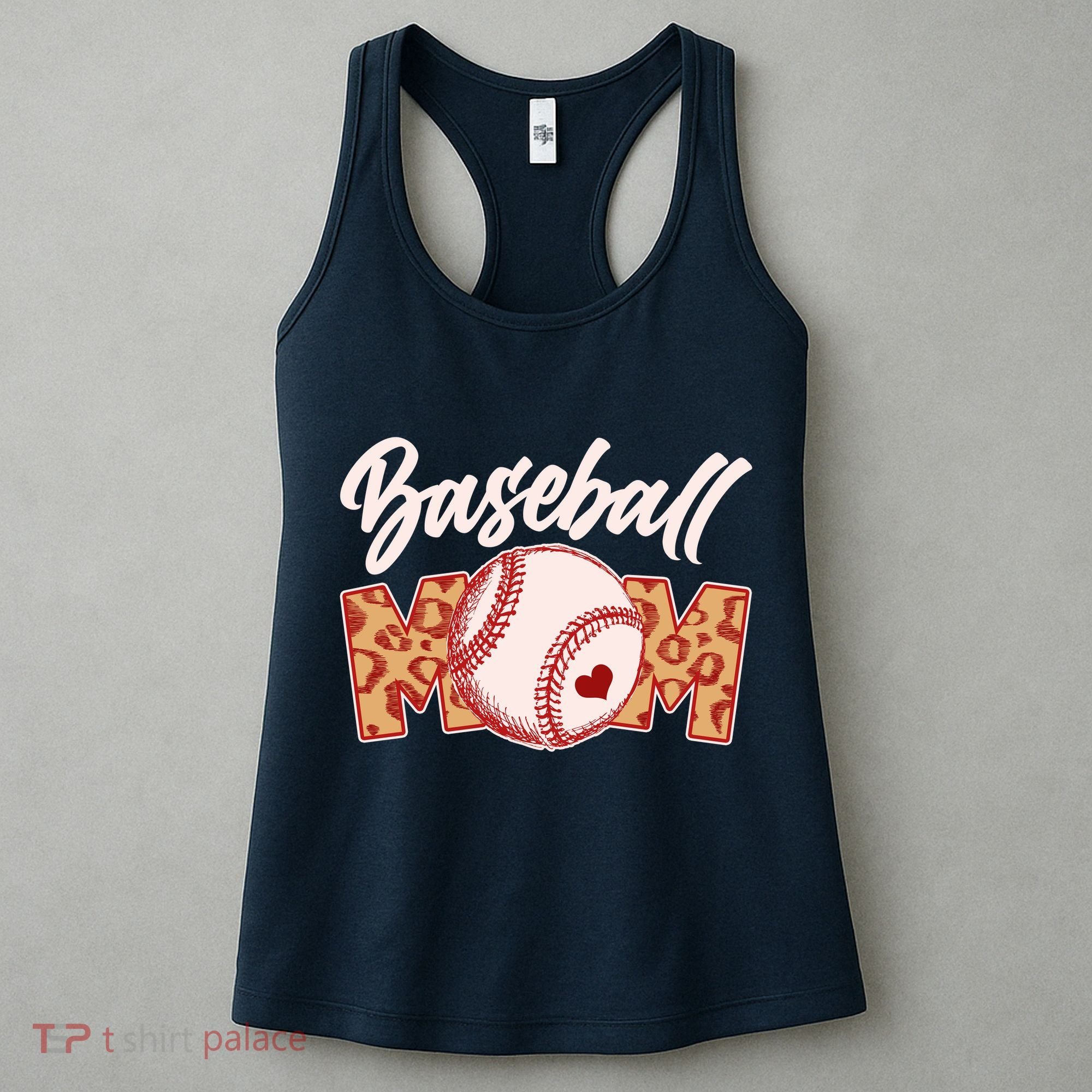 Cute Stylish Leopard Print Baseball Mom Women's Tank Top